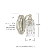 Blakely Small Wall Sconce in Antique Silver
