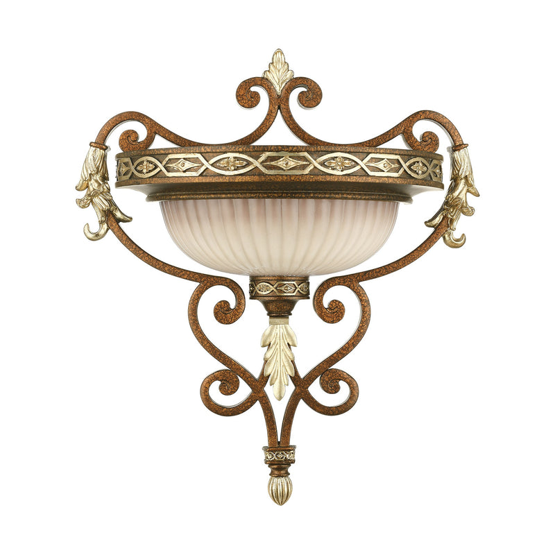 Seville 16" Wall Sconce in Palacial Bronze with Gilded Accents