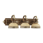 Seville 3-Light Bath Vanity Light in Palacial Bronze with Gilded Accents
