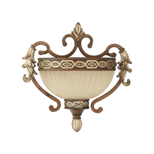 Seville Half Moon Wall Sconce in Palacial Bronze with Gilded Accents