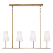Averitt 4-Light Linear Chandelier in Aged Brass
