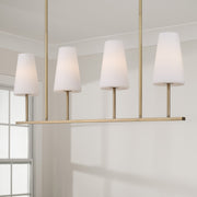 Averitt 4-Light Linear Chandelier in Aged Brass