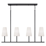 Averitt 4-Light Linear Chandelier in Matte Black