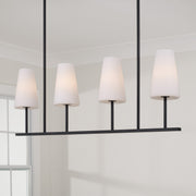 Averitt 4-Light Linear Chandelier in Matte Black