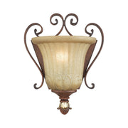 Villa Verona ADA Wall Sconce in Hand Applied Verona Bronze with Aged Gold Leaf Accents