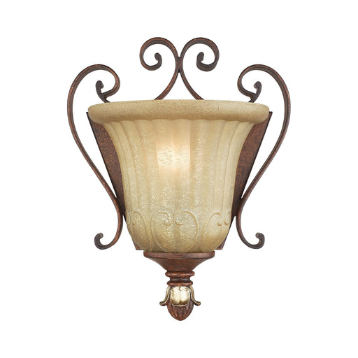Villa Verona ADA Wall Sconce in Hand Applied Verona Bronze with Aged Gold Leaf Accents
