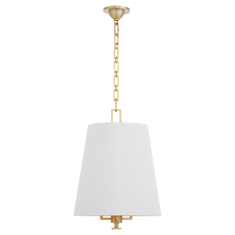 Karnes 15" 3 Light Pendant in Aged Brass