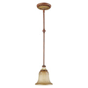 Villa Verona Mini Pendant in Hand Applied Verona Bronze with Aged Gold Leaf Accents