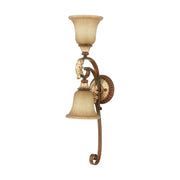 Villa Verona 2-Light Wall Sconce in Hand Applied Verona Bronze with Aged Gold Leaf Accents