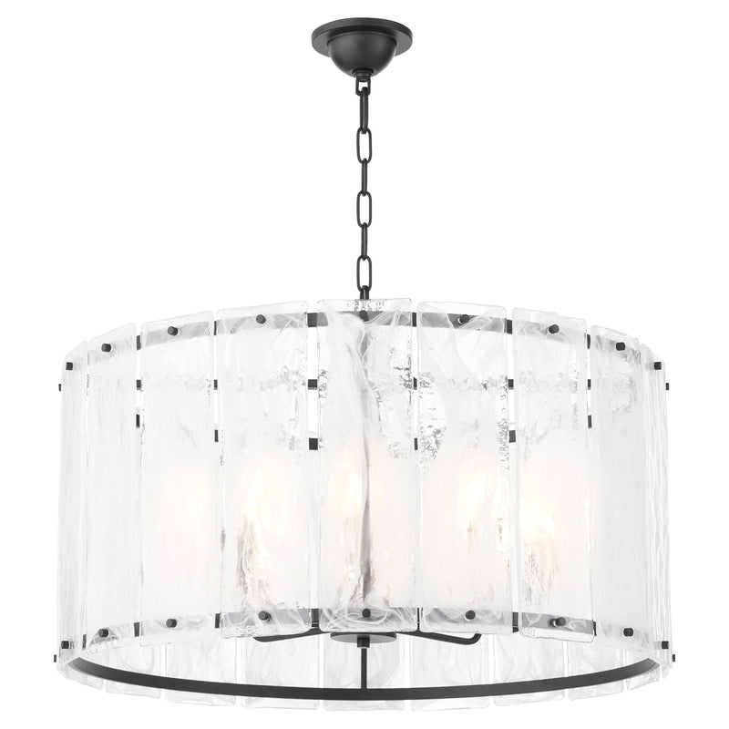 Prestige 8 Light Pendant in Matte Black