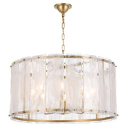 Prestige 8 Light Pendant in Aged Brass
