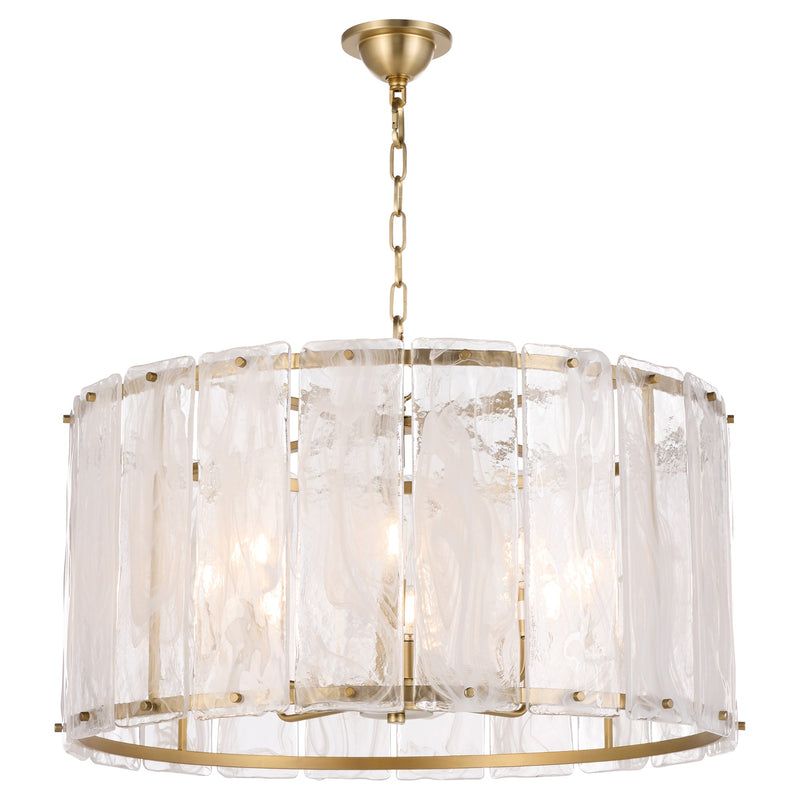Prestige 8 Light Pendant in Aged Brass