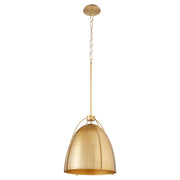 Jamie 15" 1 Light Pendant in Aged Brass