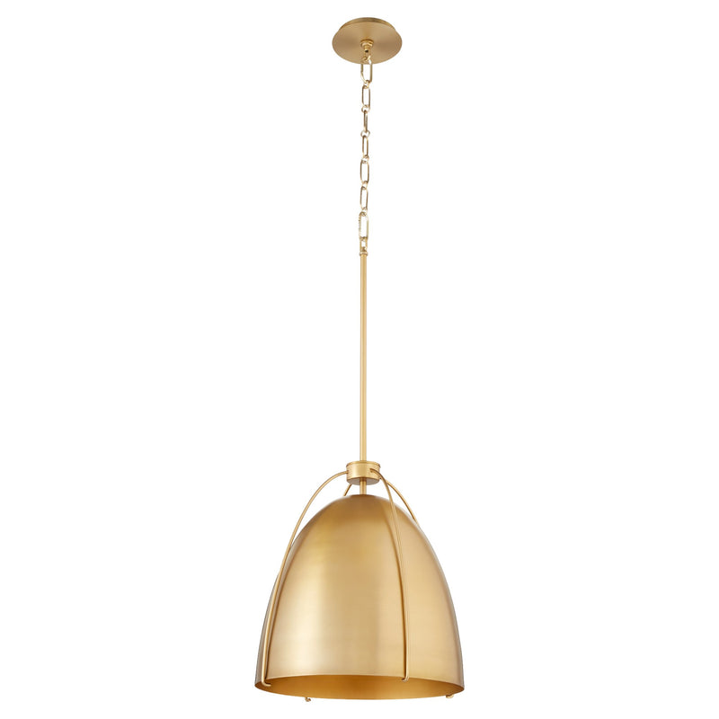Jamie 15" 1 Light Pendant in Aged Brass