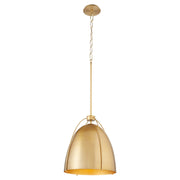 Jamie 15" 1 Light Pendant in Aged Brass