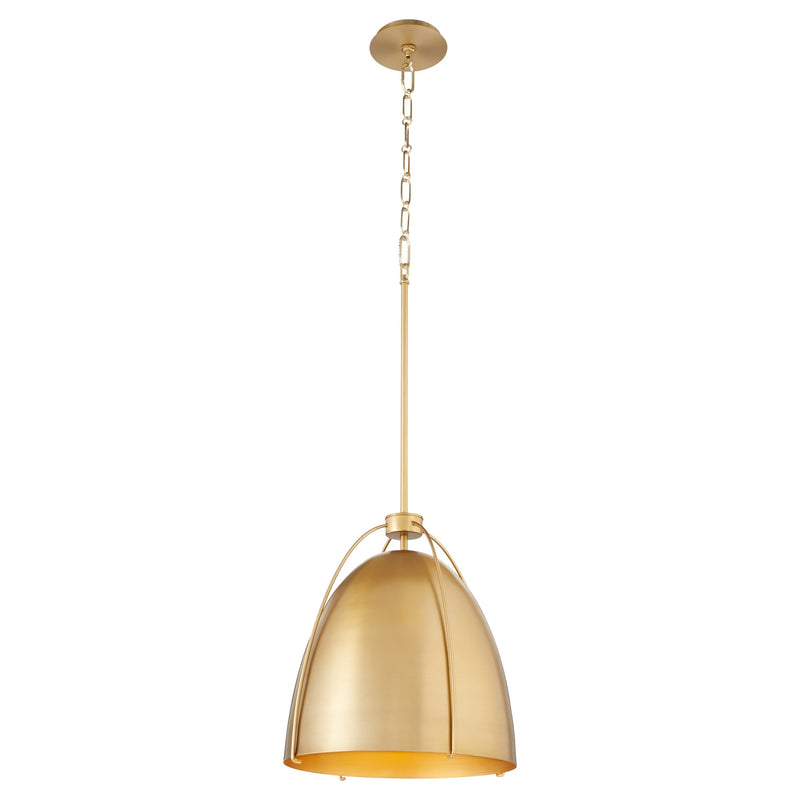 Jamie 15" 1 Light Pendant in Aged Brass