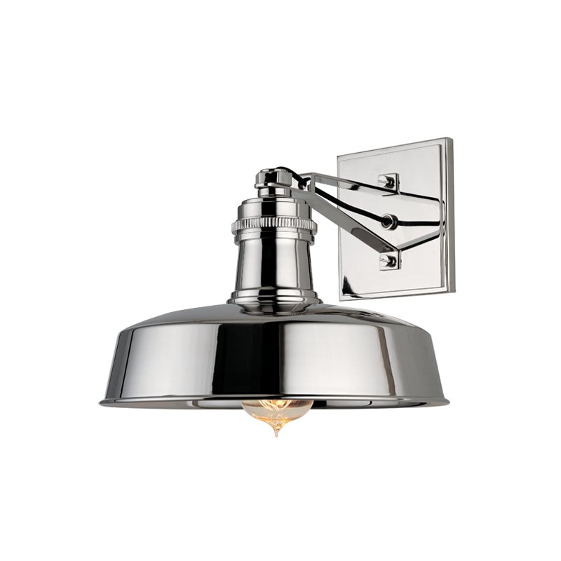 Hudson Falls Wall Sconce in Polished Nickel