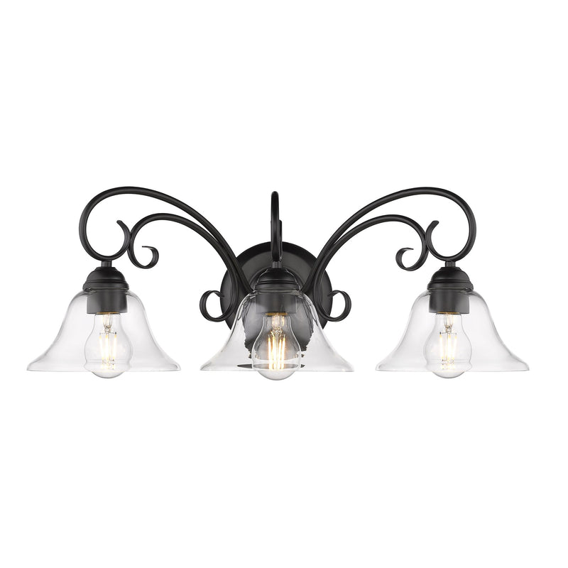 Homestead 3-Light Bath Vanity Light in Matte Black