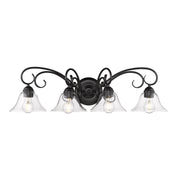Homestead 4-Light Bath Vanity Light in Matte Black