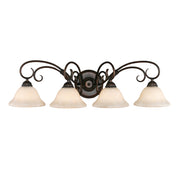 Homestead 4-Light Bath Vanity Light in Rubbed Bronze