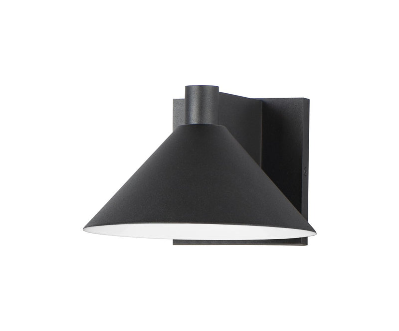 Conoid Medium LED Outdoor Wall Sconce in Black