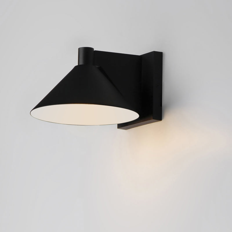 Conoid Medium LED Outdoor Wall Sconce in Black