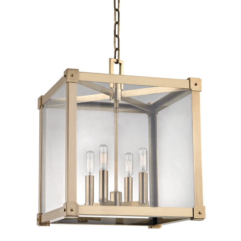 Forsyth 16" 4-Light Chandelier in Aged Brass