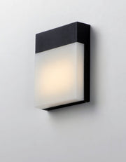 Eyebrow Square LED Outdoor Wall Sconce in Black