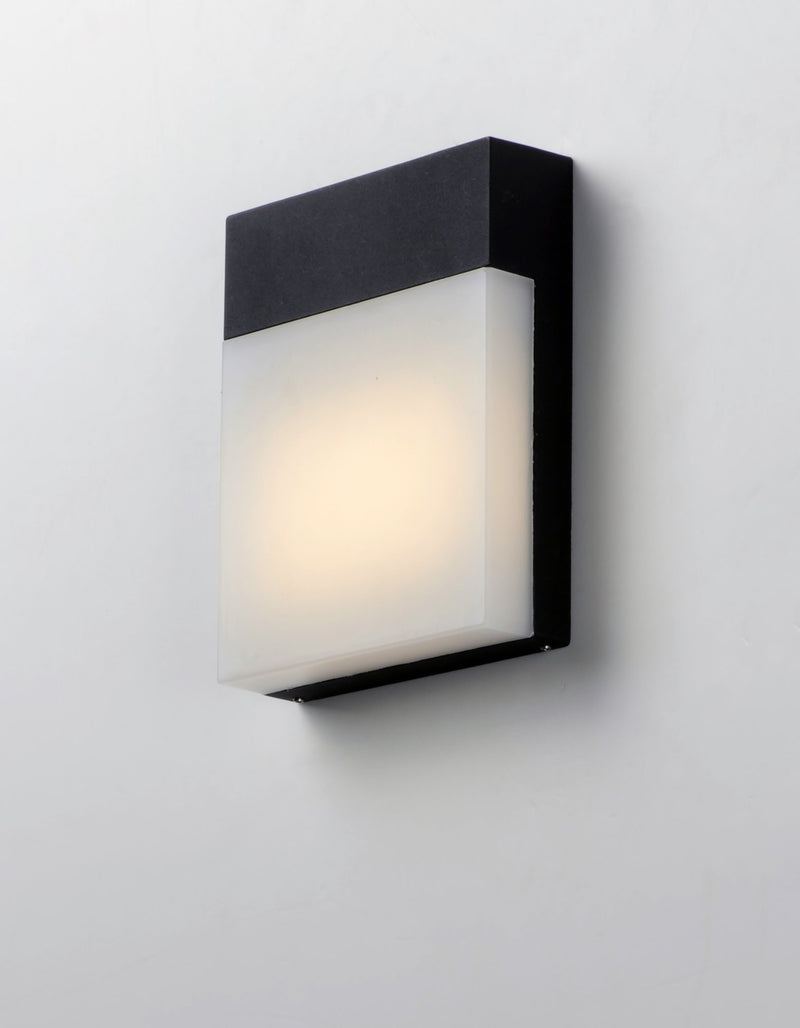 Eyebrow Square LED Outdoor Wall Sconce in Black