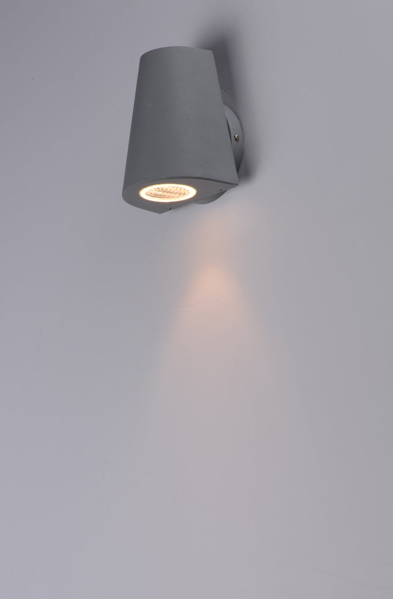 Mini 1 Light LED Outdoor Wall Sconce in Silver