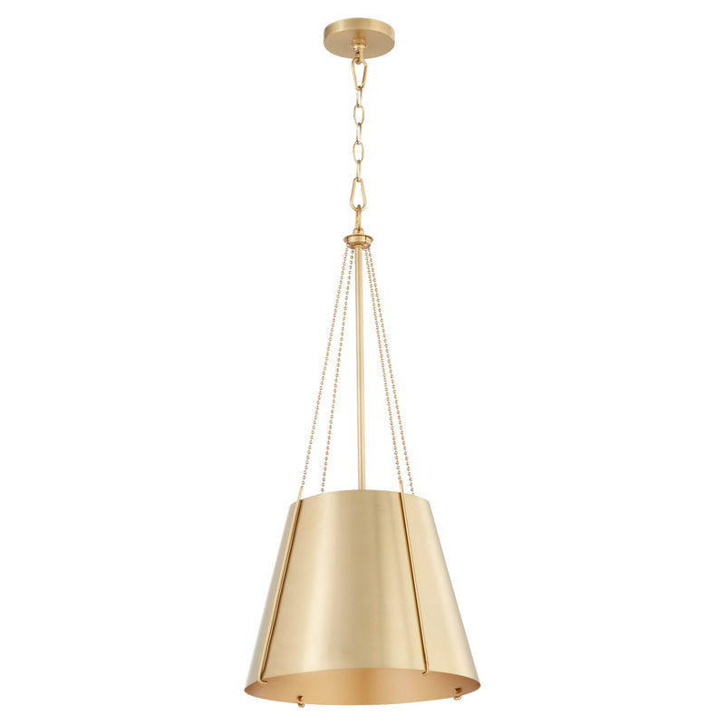 Denise 15" 1 Light Pendant in Aged Brass