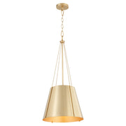 Denise 15" 1 Light Pendant in Aged Brass