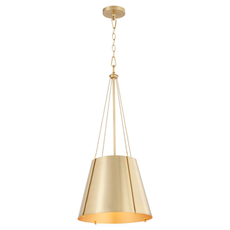 Denise 15" 1 Light Pendant in Aged Brass