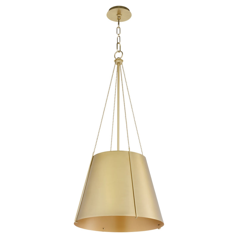 Denise 18" 3 Light Pendant in Aged Brass