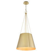 Denise 18" 3 Light Pendant in Aged Brass