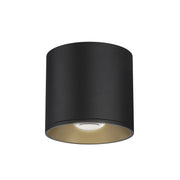 Stout Round LED Indoor/Outdoor Flush Mount in Black