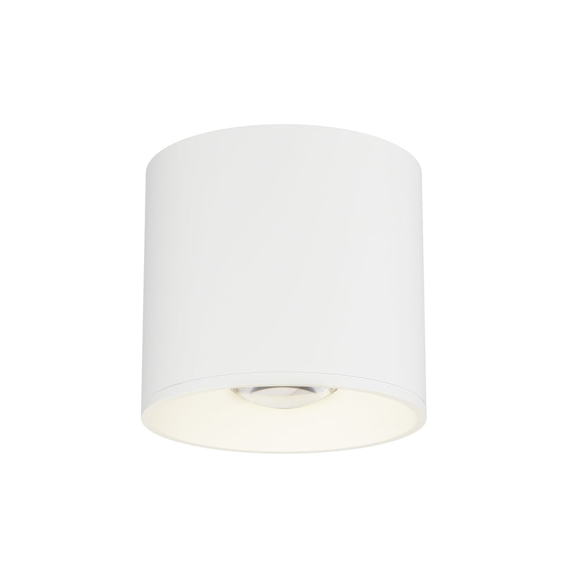 Stout Round LED Indoor/Outdoor Flush Mount in White