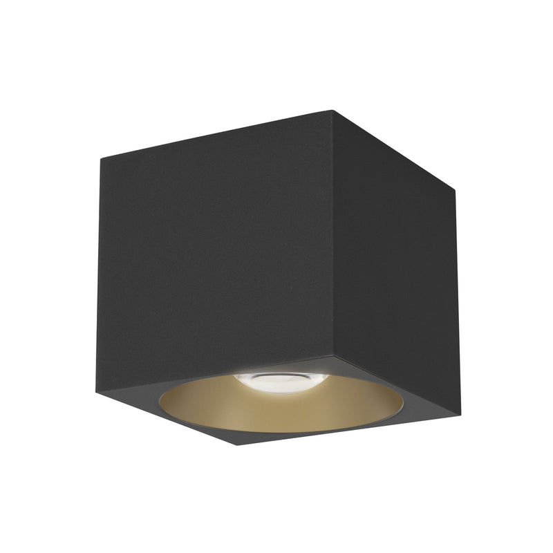 Stout Square LED Indoor/Outdoor Flush Mount in Black