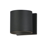 Stout Round LED Indoor/Outdoor Wall Sconce in Black