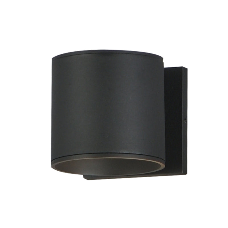 Stout Round LED Indoor/Outdoor Wall Sconce in Black