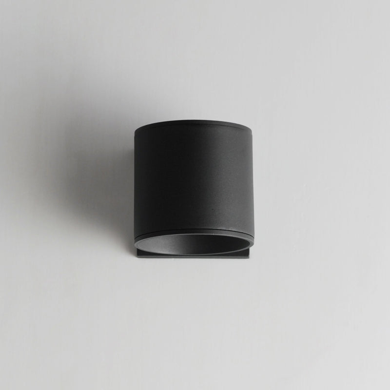 Stout Round LED Indoor/Outdoor Wall Sconce in Black
