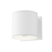 Stout Round LED Indoor/Outdoor Wall Sconce in White