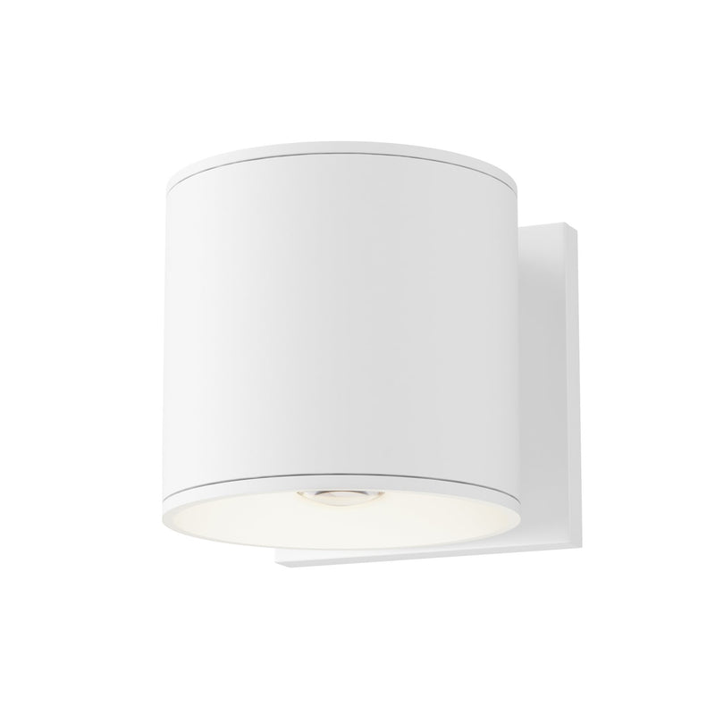 Stout Round LED Indoor/Outdoor Wall Sconce in White