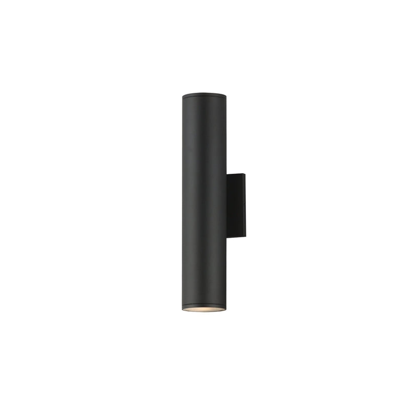 Caldera 15" LED Outdoor Wall Sconce in Black