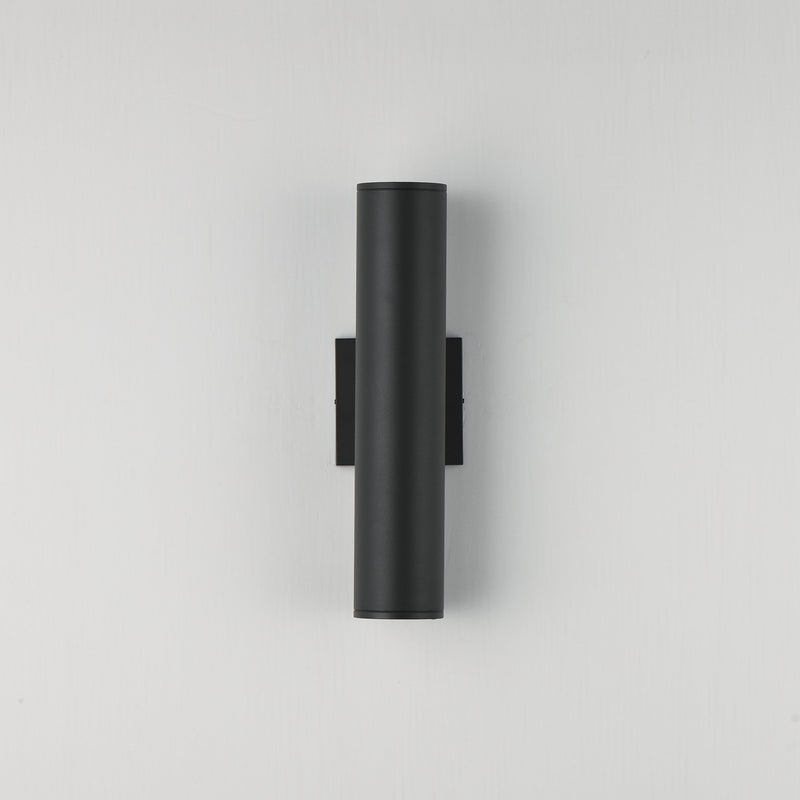 Caldera 15" LED Outdoor Wall Sconce in Black