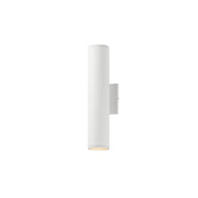 Caldera 15" LED Outdoor Wall Sconce in White