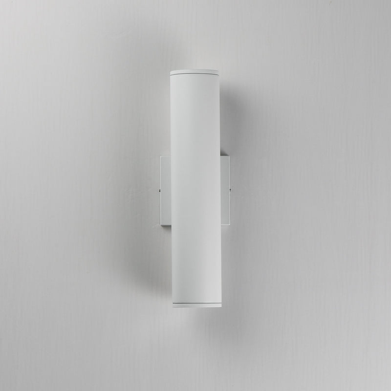 Caldera 15" LED Outdoor Wall Sconce in White