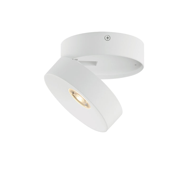 Swinger Adjustable LED Flush Mount in White