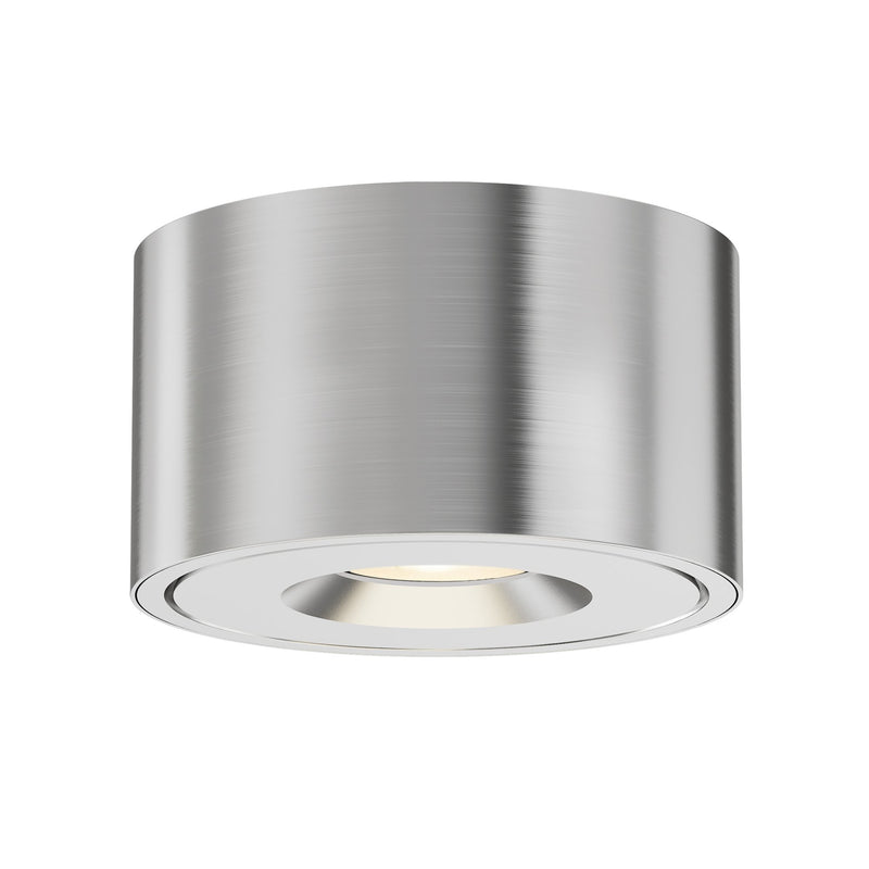 Fulcrum LED Flush Mount with Gimbal in Brushed Aluminum