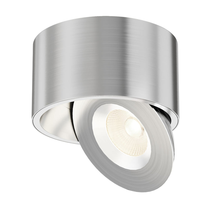 Fulcrum LED Flush Mount with Gimbal in Brushed Aluminum